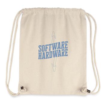 Funny IT Saying Software Hardware Word Game - Stanley/Stella Recycled Gym Bag - natural - Front