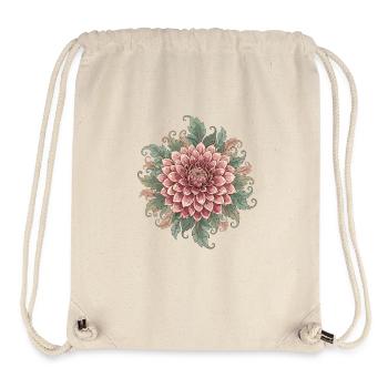 Dahlien Mandala Rosé Grün - Stanley/Stella recycelter Gym Bag - Naturweiß - Vorne