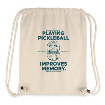 Pickleball, der lustige Spieler spielt, verbessert das Gedächtnis - Stanley/Stella recycelter Gym Bag - Naturweiß - Vorne