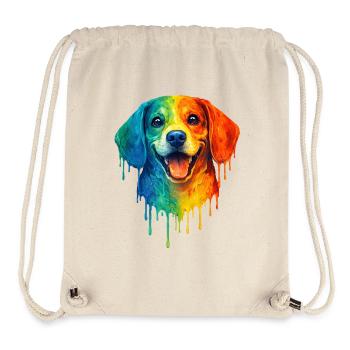Beagle in bright colors - Stanley/Stella Recycled Gym Bag - natural - Front