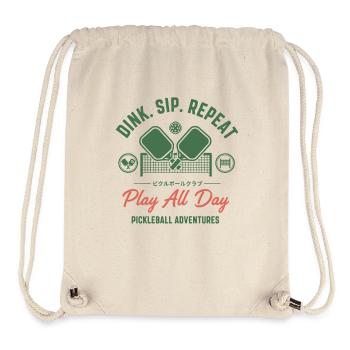 Pickleball Dink Sip Repeat Play All Day Adventures - Stanley/Stella Recycled Gym Bag - natural - Front
