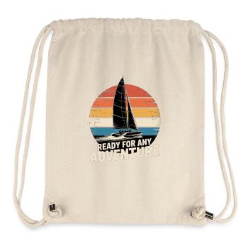 Régate Voile Chemise Voilier, Équipage de Yacht - Sac à cordon recyclé Stanley/Stella - blanc naturel - Devant
