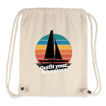 Régate Voile Chemise Voilier, Équipage de Yacht - Sac à cordon recyclé Stanley/Stella - blanc naturel - Devant