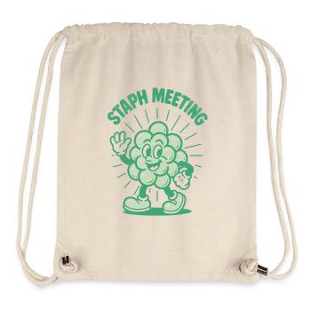 Critique de Staph | Humour en microbiologie - Sac à cordon recyclé Stanley/Stella - blanc naturel - Devant