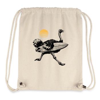 Strauß mit Surfbrett - Stanley/Stella recycelter Gym Bag - Naturweiß - Vorne