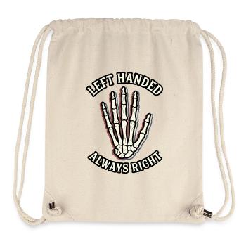 Left Handed Always Right Skelett Hand - Stanley/Stella recycelter Gym Bag - Naturweiß - Vorne
