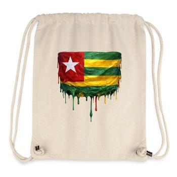 Togo Flag Drop Art - Stanley/Stella Recycled Gym Bag - natural - Front