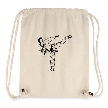 Sketch de karaté - Sac à cordon recyclé Stanley/Stella - blanc naturel - Devant
