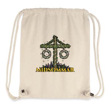 Litha Pagan Summer Solstice Midsummer Midsommar - Stanley/Stella Recycled Gym Bag - natural - Front