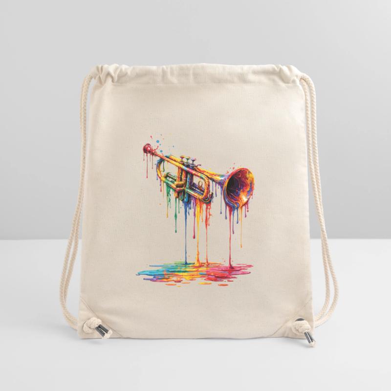 Trumpet with dripping paint Stanley/Stella Recycled Gym Bag