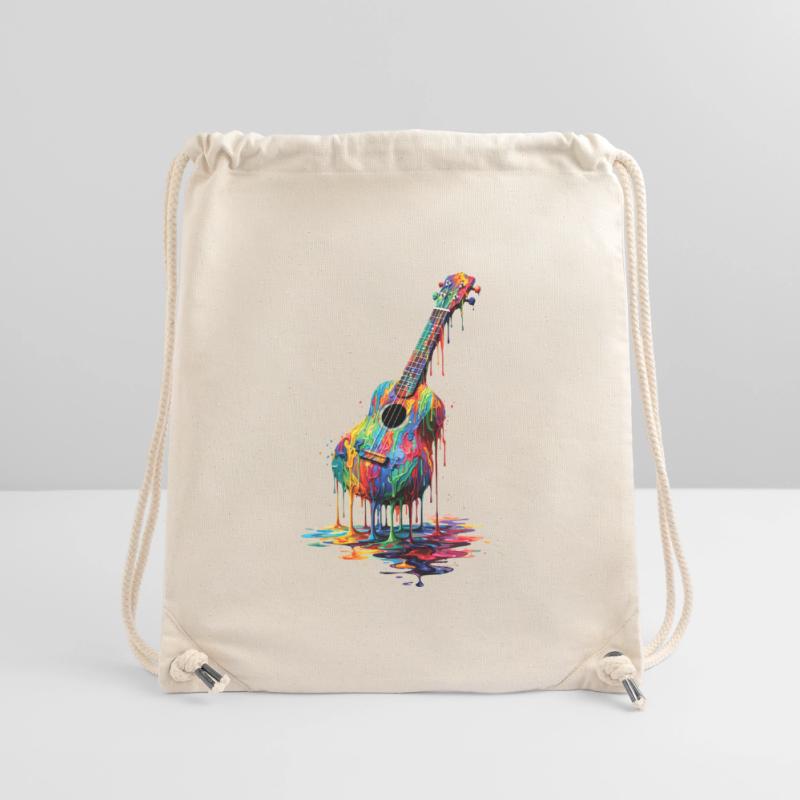 Ukulele mit tropfender Farbe Stanley/Stella recycelter Gym Bag