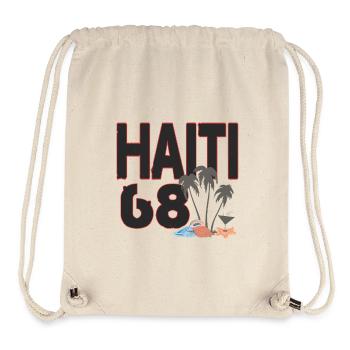 Haiti 68 mit Insel Flair  - Stanley/Stella recycelter Gym Bag - Naturweiß - Vorne