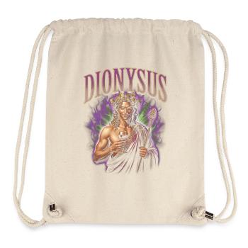 Portrait de Dionysos avec une couronne de feuilles de vigne - Sac à cordon recyclé Stanley/Stella - blanc naturel - Devant