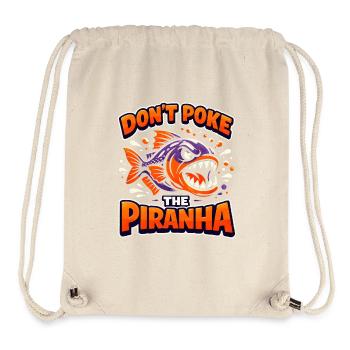 Ne pas irriter | Humour des piranhas - Sac à cordon recyclé Stanley/Stella - blanc naturel - Devant