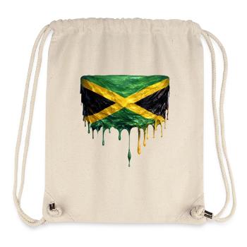 Jamaika Flagge Tropfenprint - Stanley/Stella recycelter Gym Bag - Naturweiß - Vorne