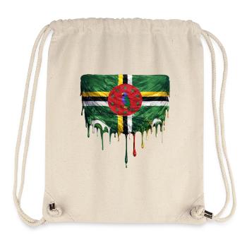 Dominica Flag Drop Art - Stanley/Stella Recycled Gym Bag - natural - Front