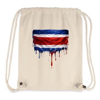 Costa Rica Dripping Flag - Stanley/Stella Recycled Gym Bag - natural - Front
