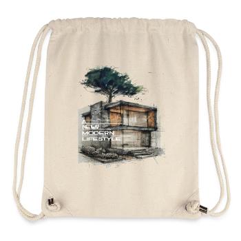 Nouvelle maison de style de vie moderne - Sac à cordon recyclé Stanley/Stella - blanc naturel - Devant