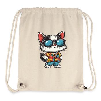 Cat Comic Holiday - Stanley/Stella Recycled Gym Bag - natural - Front