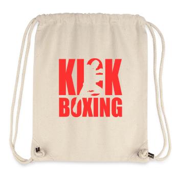 Silhouette du kickboxing - Sac à cordon recyclé Stanley/Stella - blanc naturel - Devant