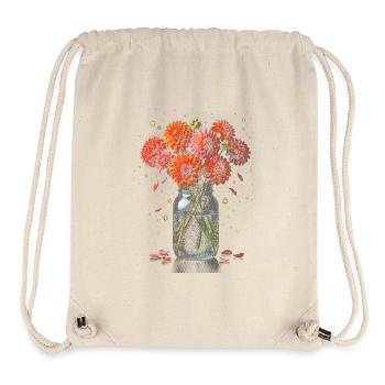Dahlie im Glas - Stanley/Stella recycelter Gym Bag - Naturweiß - Vorne