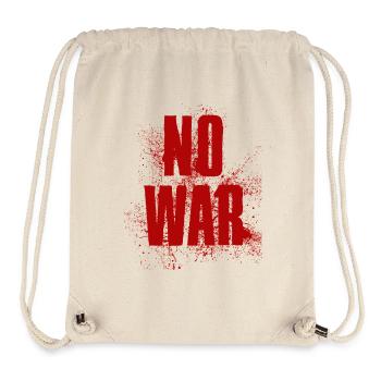 PAS DE GUERRE – Déclaration pour la paix contre la guerre - Sac à cordon recyclé Stanley/Stella - blanc naturel - Devant