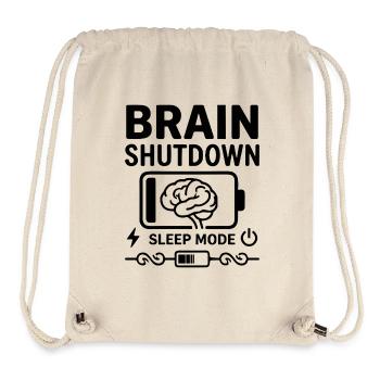 Brain Shutdown Sleep Mode Humor Battery Empty - Stanley/Stella Recycled Gym Bag - natural - Front