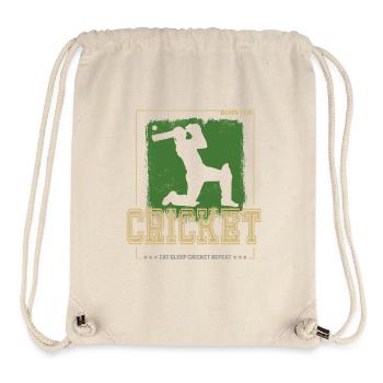 Cricket Batsman Design for Pitcher or Coach - Stanley/Stella Recycled Gym Bag - natural - Front