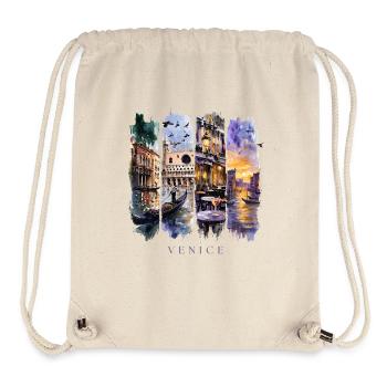 Voyage de vacances à Venise – Cadeau en Italie - Sac à cordon recyclé Stanley/Stella - blanc naturel - Devant