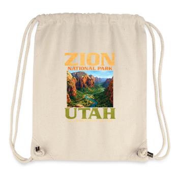 Zion-Nationalpark, gegründet 1919, Utah - Stanley/Stella recycelter Gym Bag - Naturweiß - Vorne