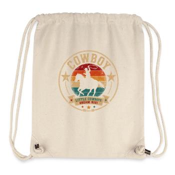 Vintage Cowboy Kindermotiv Pferd - Stanley/Stella recycelter Gym Bag - Naturweiß - Vorne