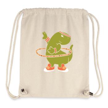 Hula Hup Hiller Hullern Huller Hoop Dino T Rex - Stanley/Stella recycelter Gym Bag - Naturweiß - Vorne