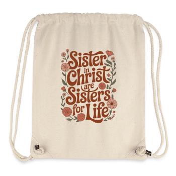 Schwestern In Christus Schwestern Fürs Leben - Stanley/Stella recycelter Gym Bag - Naturweiß - Vorne