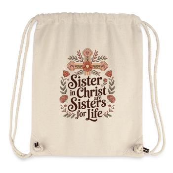 Schwester In Christus Sisters Fürs Leben - Stanley/Stella recycelter Gym Bag - Naturweiß - Vorne