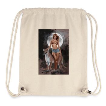 Marcheur de la Lune - Sac à cordon recyclé Stanley/Stella - blanc naturel - Devant