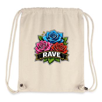 Rave Rosen Banner Buntes Festival Nachtleben - Stanley/Stella recycelter Gym Bag - Naturweiß - Vorne