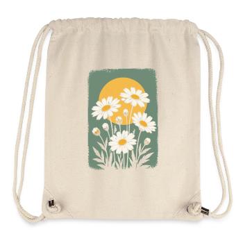 Gänseblümchen im Sonnenkreis - Stanley/Stella recycelter Gym Bag - Naturweiß - Vorne