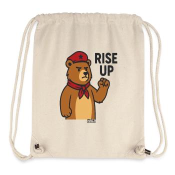 Bear Hero Rally Tee - Stanley/Stella recycelter Gym Bag - Naturweiß - Vorne