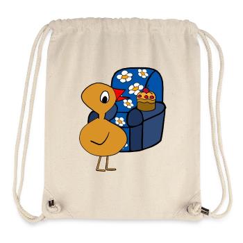 Poulet de fauteuil après le travail - Sac à cordon recyclé Stanley/Stella - blanc naturel - Devant