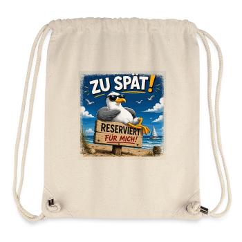  Zu Spät Reserviert Für Mich Möwe Am Strand - Stanley/Stella recycelter Gym Bag - Naturweiß - Vorne