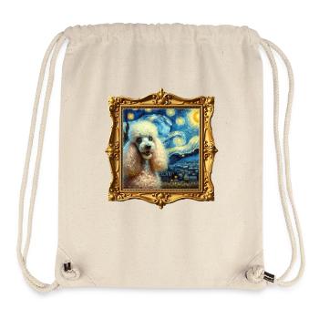 Poodle Starry Night - Stanley/Stella Recycled Gym Bag - natural - Front
