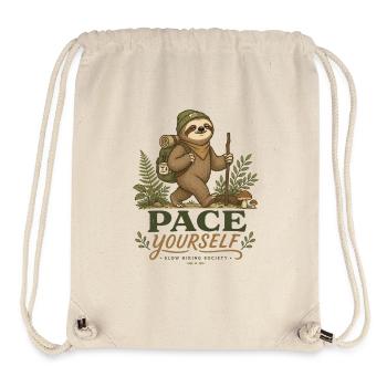 Pace Yourself Sloth Hiking - Stanley/Stella Recycled Gym Bag - natural - Front