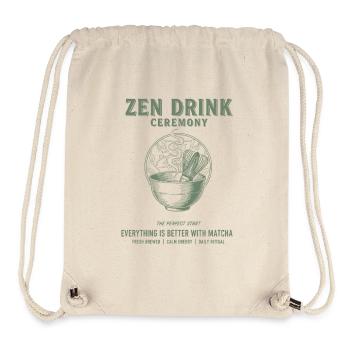 Cérémonie zen de la boisson, tout est mieux avec - Sac à cordon recyclé Stanley/Stella - blanc naturel - Devant