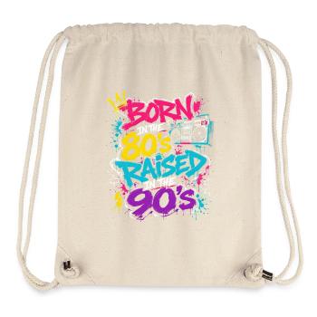 80s Boombox Neon Graffiti - Stanley/Stella Recycled Gym Bag - natural - Front