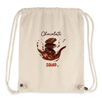 Morceaux de chocolat et Abbi au chocolat fondu - Sac à cordon recyclé Stanley/Stella - blanc naturel - Devant