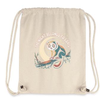 Die Nacht gehört Loris | Plumplori - Stanley/Stella recycelter Gym Bag - Naturweiß - Vorne