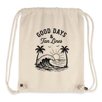 Good Days et Bronzage Plage des vacances d’été - Sac à cordon recyclé Stanley/Stella - blanc naturel - Devant