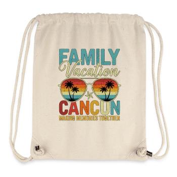 Vacances en famille Cancún - Sac à cordon recyclé Stanley/Stella - blanc naturel - Devant