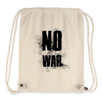 PAS DE GUERRE – Déclaration pour la paix contre la guerre - Sac à cordon recyclé Stanley/Stella - blanc naturel - Devant