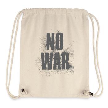 PAS DE GUERRE – Déclaration pour la paix contre la guerre - Sac à cordon recyclé Stanley/Stella - blanc naturel - Devant